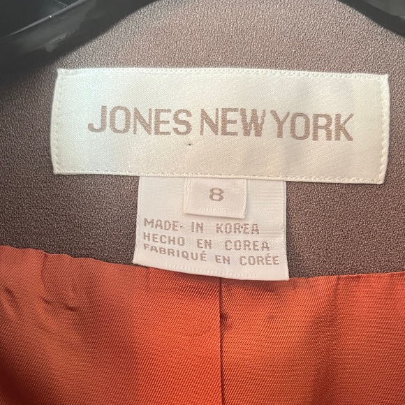 Jones New York Tan Double-Breasted Blazer Sz 8 - Picture 2 of 4